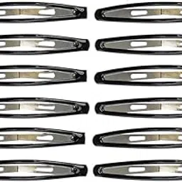 NYAMAH SALES Women Hair Clips - Metal Oval tic tac Hairpins - Hair Clips Barrettes for Girls - Hair Styling Pins Black Color - 6 Pairs-picture-43