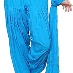 b9 store Women's Cotton Traditional Semi Patiala Salwar with Dupatta Set Free Size-picture-35
