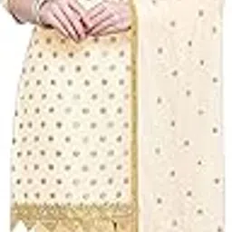 ethnicjunction Women'S Chanderi Cotton With Embroidered Work Unstitched Salwar Suit (Off-White)-picture-29