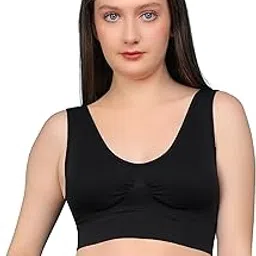 fit bodybra FBB Cotton Sports Bra | Padded | Non-Wired | Full Coverage | Soft Hold Straps with Gentle Support | Crop Tops for Gym, Yoga & Workout | Pop-On & Racer Back Style |-picture-54