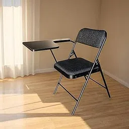 Metal Folding Study Chair With Writing Pad Black-picture-25