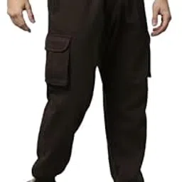 aesthetic nation Brushed Cotton Solid Cargo Pant for Unisex (Track Pant_Parent)-picture-45