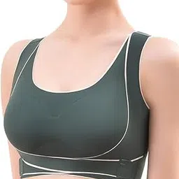 jalodari Women’s Padded Bra Full Back Coverage Fitness Wireless Slip on Bra for Workout Gym and Yoga Bralette Tank Top Bras-picture-24