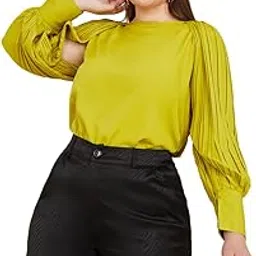 styli Women's Solid Regular Fit Plus Tops-picture-52