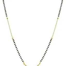 vk vesture knot Alphabet Letter Short Length Mangalsutra With Gold Platted & Diamond Pendant For Women's-picture-42