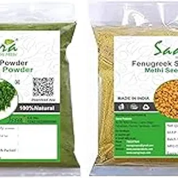 Saara HERBAL FRESH Hair Pack Combo of Curry Leaves Powder & Fenugreek Seeds Powder, 100g(50g each) for Dandruff, Hair Fall & Hair Regimens, (Pack of 1 × 100g)-image-34