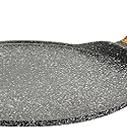 Amazon Brand - Solimo Die Cast Aluminium Non Stick Flat Tawa (30cm)|Roti/Paratha/Dosa/Pizza Tawa|Long Bakelite handle, dishwasher safe| Black-image-40