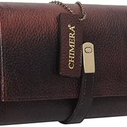 chimera Genuine Leather Wallet with Mobile Case & Magnetic Closure for Women (Brown)-picture-52
