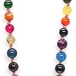 yash gems Women's Multi-Colour Qiuartz Cut Rounds Semi Precious Gemstone Beads Graduation, Handcrafted 20 inches Necklace Chain for Women and Girls( YGK95 )-picture-47