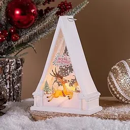 Ascension Christmas Snow Globe Lantern, Decorative Xmass Night Light Ornament Atmosphere Nightlight for Christmas Decoration Battery Powered Christmas Decorations for Wall, Shelf, Fireplace-picture-14