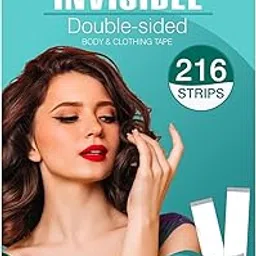 jb online hub 216 Strips Transparent Body & Clothing Tape – Strong All-Day Hold, Gentle on Skin & Fabric – Invisible Dress Tape for Secure Fit-picture-32