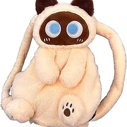 snappsy Cute Plush Animal Cat Backpack Fashion Schoolbag for Adults Teens College-picture-49