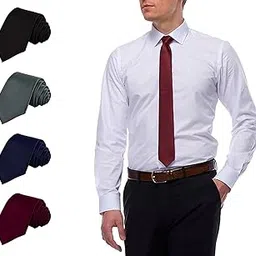 suma Qtsy Men's Satin Tie (Multicolour) -Combo Pack of 4-picture-44