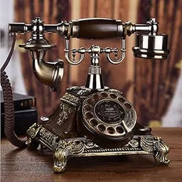 Arcanine Antique Telephone, Antique Bronze Telephone Vintage Landline Phone, Number Store Reduction Button Dialing Simple and Classical Size and Lightweight, Easy to Carry and Store-picture-41