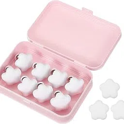 uxcell 8 Pcs Duvet Cover Pins to Hold Comforter Inside, Duvet Clips with Soft Fabric Material for Quilt Cushions Curtains, White (Flower)-picture-12