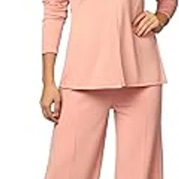satpurush Women's Square Neck Front Slit Full Sleeve Casual Top & Trouser for Office/Meeting & Party Co-Ords Set-picture-15