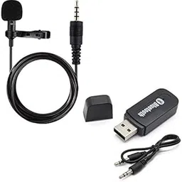 Metal mic 3.5mm /Clip Microphone for YouTube,Collar Mike,Voice Recording with USB Bluetooth Receiver for Car, Music Streaming Car Kit, Portable Wireless Audio Adapter-picture-41
