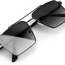 Legend Eyewear Aviator, Retro Square Sunglasses (For Men & Women, Black) MAtt Black @299-picture-54
