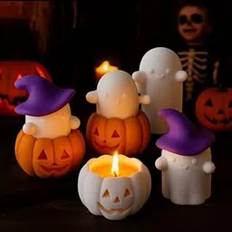 Smello Pumpkin and Pumpkin Man Silicone Mould for Candles, Soap & Resin (SCM 257)-picture-25