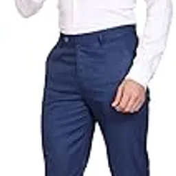 maleno Men's Diamond Textured Regular Fit Trouser | Soft and Breathable Fabric | Trousers for Office, Party-picture-52
