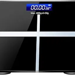 CLUB BOLLYWOOD®(Automatic On/Off Sensor Detector) Digital Scale with LCD Display, Body Tape Measure, 180 KG Capacity|Weight Machine For Body|Weight Machine For Kitchen (BLACK)-image-94