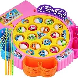 Eitheo Rotating Kids Fishing Board Game | Multicolor Fish Catching Toy with Sound | Indoor Game | Fun Gift for Kids Age 3+ | Interactive Fish Catching Toy-picture-31