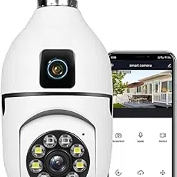cctv camera by cc Supercam 2-in-1 Dual Lens Dual Screen Bulb WiFi Wireless 4MP HD Live View, Bullet+PTZ Control, Two Way Talk, Color Night Vision, AI Human Detection Indoor Camera-picture-29