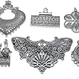beadwaala Designer Antique Metal Pendants DIY for Jewelry Making and Crafting (Without Chain)-picture-10