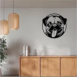 Puppy Face | Metal | Laser Cut Wall Decoration | Home Office Decoration | Gift | Metal Wall Art | Home D�cor | Gift Items (#black)-image-45