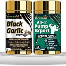 Vitaminnica Black Garlic + Pump Expert Combo: Pre-Workout Energy and Performance - 120 Capsules-picture-26
