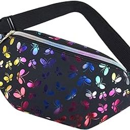 calandis ™ Fanny Pack Pouch Waist Bag for Boys Grils Hiking Concert Festival Black | Womens Handbags & Bags-picture-16