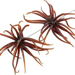 UJEAVETTE 2X Fishing Lures Trout Lures Portable Fishing Flies for Lake Snapper Panfish Brown- Sporting Goods- Fishing- Baits, Lures & Flies- Crankbaits-image-23