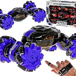 TodFod Hand Gesture RC Stunt Car for Kids, 360° Rotating Torsion Remote Control Car with LED Lights, Gesture Sensing Ring, Two-Way Driving, Off-Road and On-Road Adventure Toy Vehicle-image-0