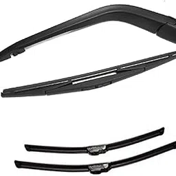 LAKSHMINARAYAN SALES Frameless Wiper + Rear Wiper ARM with Blade Compatible with WRV Set of 4-picture-18