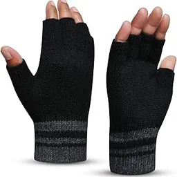 loom legacy Men's Winter Woollen Half Finger Gloves For Cold Weather(SGD-628-631)-picture-55