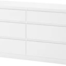 1CLIQKART Kullen Chest of 6 Drawers, white140x72 cm (55 1/8x28 3/8 ")-picture-13