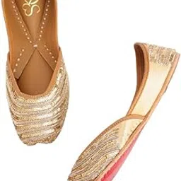 label shona rohatgi garg Women's Traditional Punjabi Jutti | Indian Jooti Leather Sandles Handmade Jutti-picture-37