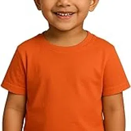 Glad Mumma Kids Round Neck Girls & Boys Tshirt Short Sleeves100% Cotton Rich Soft Fabric Comfortable Plain Solid Color Original Branded t-Shirt (0 Month to 9 Year)-picture-52