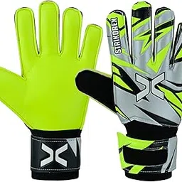 Goalie Gloves for Kids & Youth with pk Palm, Strong Grip Children & Boys Soccer Football Gloves (Fluorescent Yellow 6)-image-7