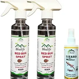 Bhulife Organic Bedbug Killer Spray & Lizard Repellent Spray Combo | Natural Products| 200MLx2+100MLx1-picture-32
