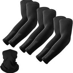 ZensoO UV Sun Protection Combo Pack of 3/2/1 – Arm Sleeves & Face Mask for Men & Women – Hand Cover for Running, Outdoor, Sports, Bike Riding – Summer Accessories, New Riding Gloves, Free Size-picture-20