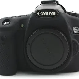 tuyung CEARI Silicone Protective Housing Camera Case Body Frame Shell Cover for Canon EOS 70D Digital Camera - Black-picture-33