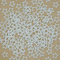 Satra Traders Hollow Star Shape White Pearl Beads | Size : 12mm | Qty : 100g | PB277-picture-37