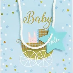 Rainbow Theme Baby Gift Bag – Baby Shower & Birthday Celebration (Light Blue, Small Set Of 3)-picture-57
