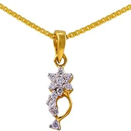 joyalukkas Pride Diamond Collection 18K Yellow Gold and Diamond Pendant-picture-18