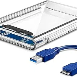 Smart Tech Portable 2.5 inch Laptop External SATA USB 3.0 Hard Drive HDD/SSD Enclosure for Laptop PC Desktop (Transparent Casing)-image-74