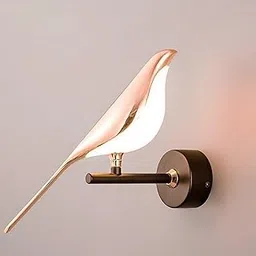 swanart Rose Gold Bird Wall Light for Bedroom, Hallway & Living Room | Modern LED Decorative Wall Lamp | Artistic Animal Shaped Sconce Light for Home Decor-picture-46