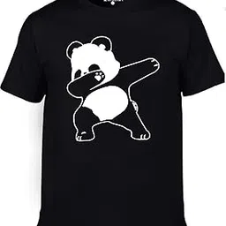 wyw Men's Women's Regular fit Panda Dancing Funny Printed Cotton t Shirt-picture-35