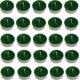 pic Pure Indian Candle Handmade Citronella and Camphor Fragrance Green Solid Tea Light Candle (Pack of 25) PICTL202242-picture-25