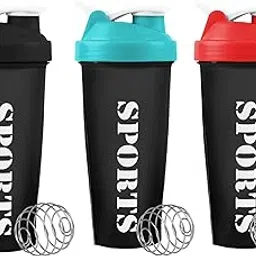 Zyro Combo 3 pcs Gym shaker,Shaker for protein shake Leak Proof, Food Grade, Bpa Free, Sports, Yoga,Gym,BCAA parfect for Gym & Supplements 650 ml gym Shaker (Pack of 3,Black,BgGreen,Red Plastic)-picture-34